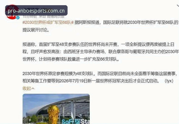 世界杯扩军至66队深度分析：中国男足重返舞台的绝佳契机